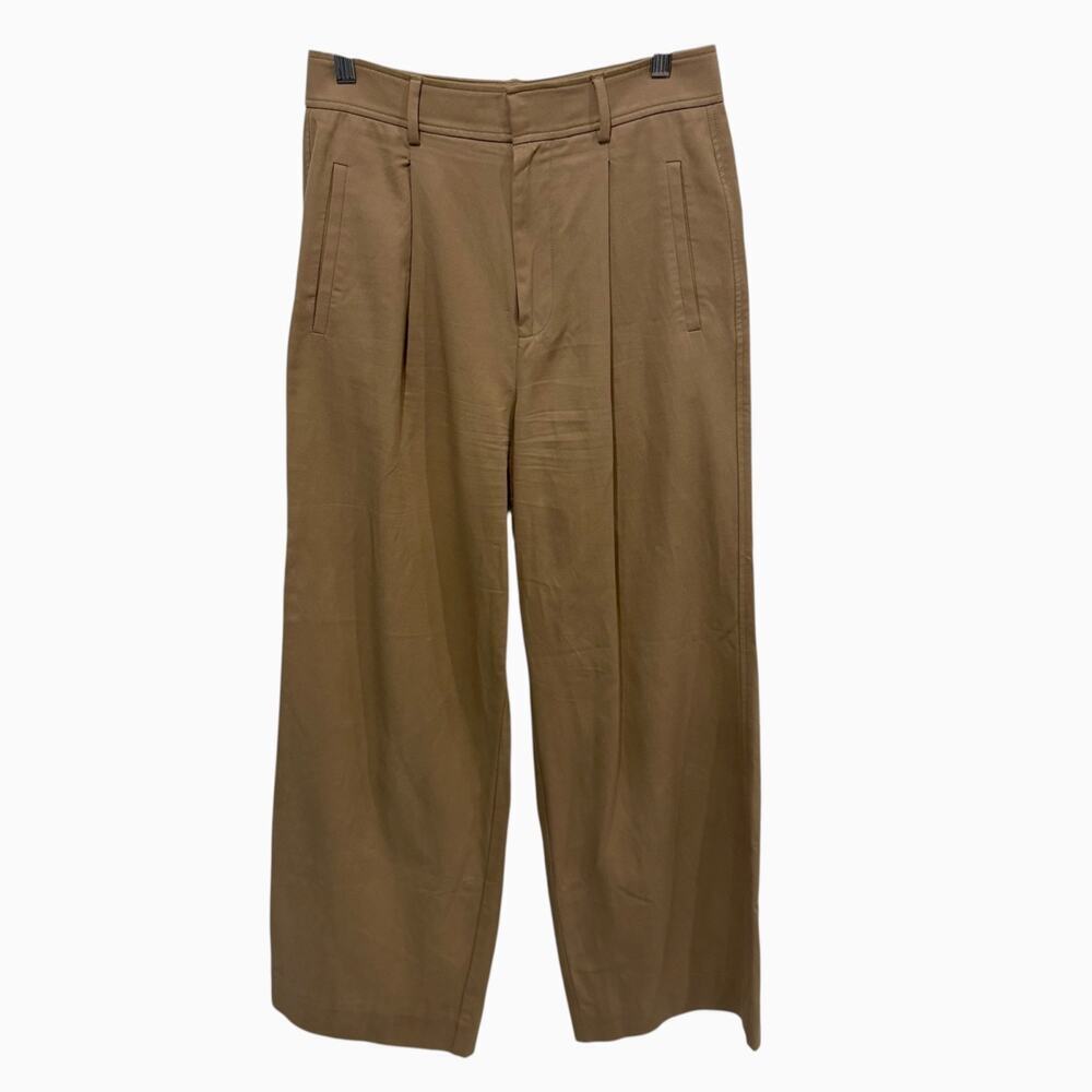 Everlane The Trouser in Buttersoft Pants Women's 4S Wide Leg Khaki High Rise